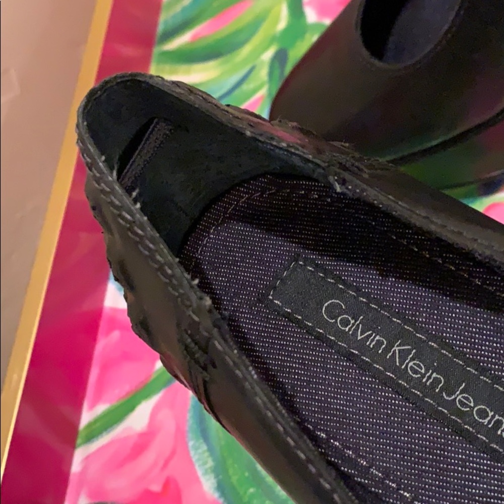 Calvin Klein Jeans Wedges All Black - Picture 5 of 5